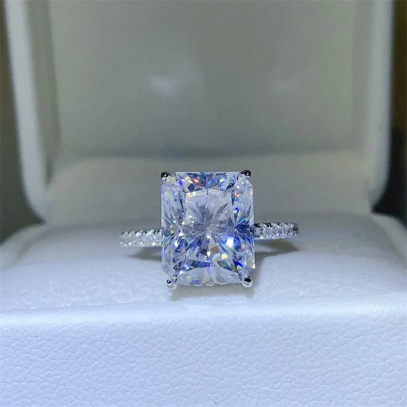 5 Carat Ring Moissanite Zircon 925 Sterling Silver Zircon Jewelry