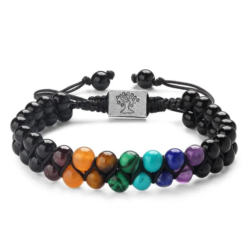 7 Chakra Stone Bead Yoga Meditation Healing Bracelet