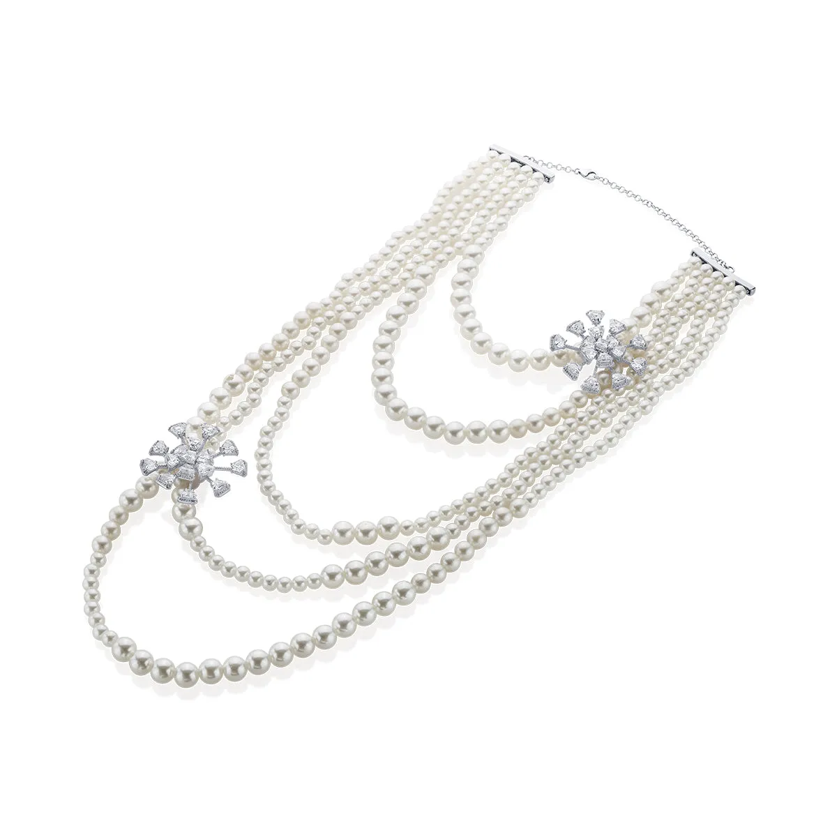 Bahamas 925 Silver Botticelli Pearl Necklace