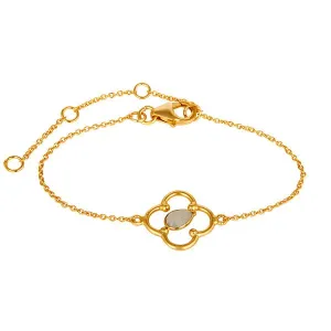 Clover Moonstone Bracelet