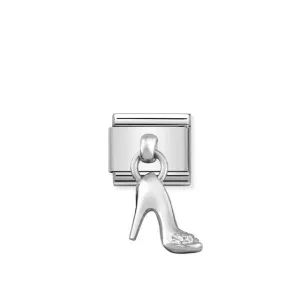 Composable Stiletto Shoe Pendant Link - Silver - 331800/07