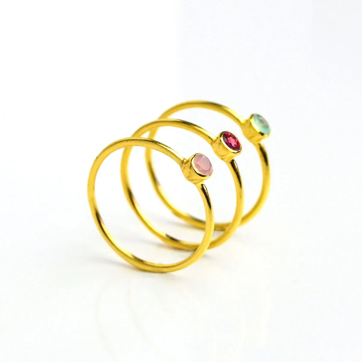 Dainty Stacking Peridot Ring : August Birthstone
