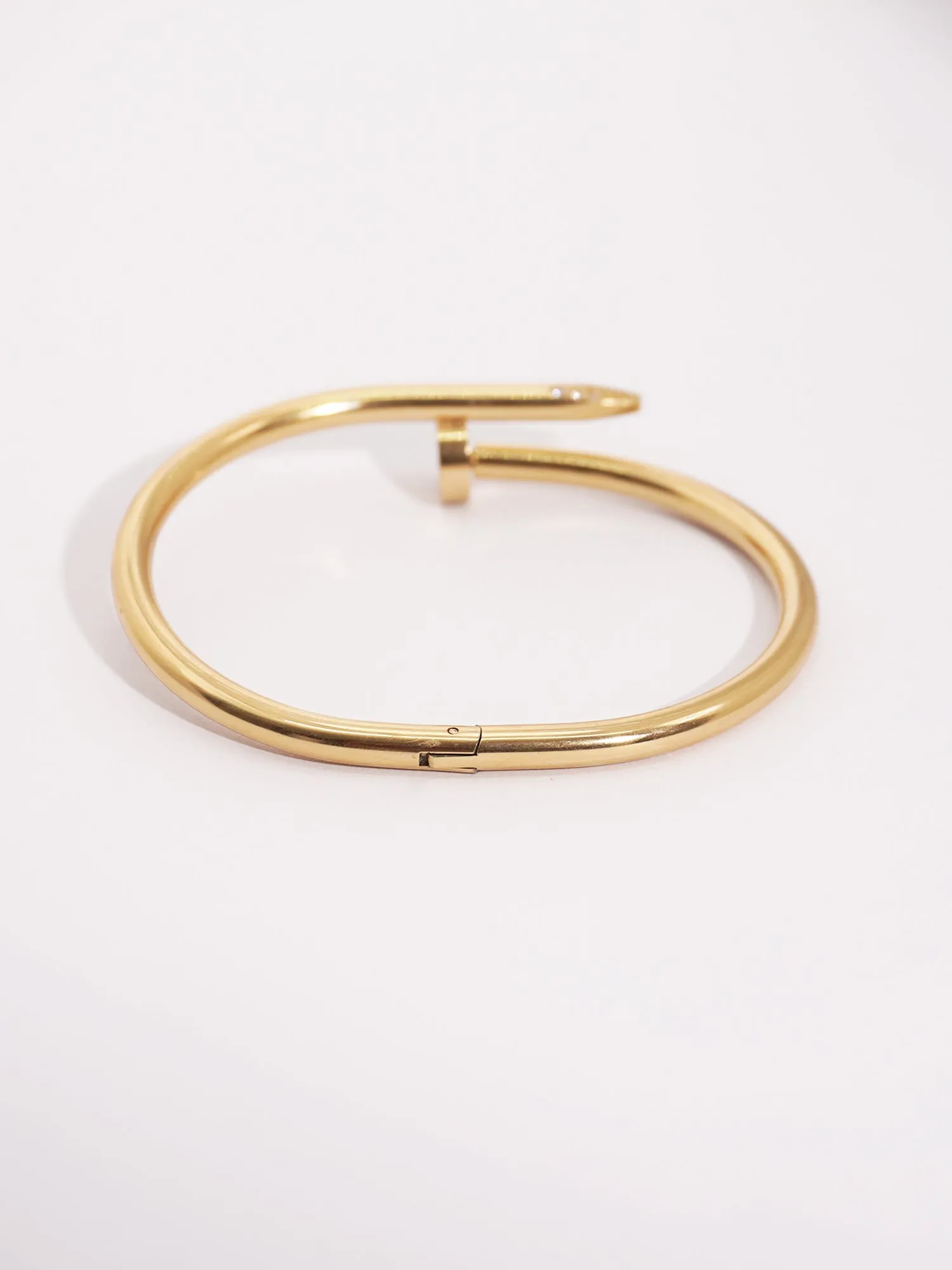 Demi-Fine Gold-Plated Bracelet with Zircon Accents and Secure Magnet Lock