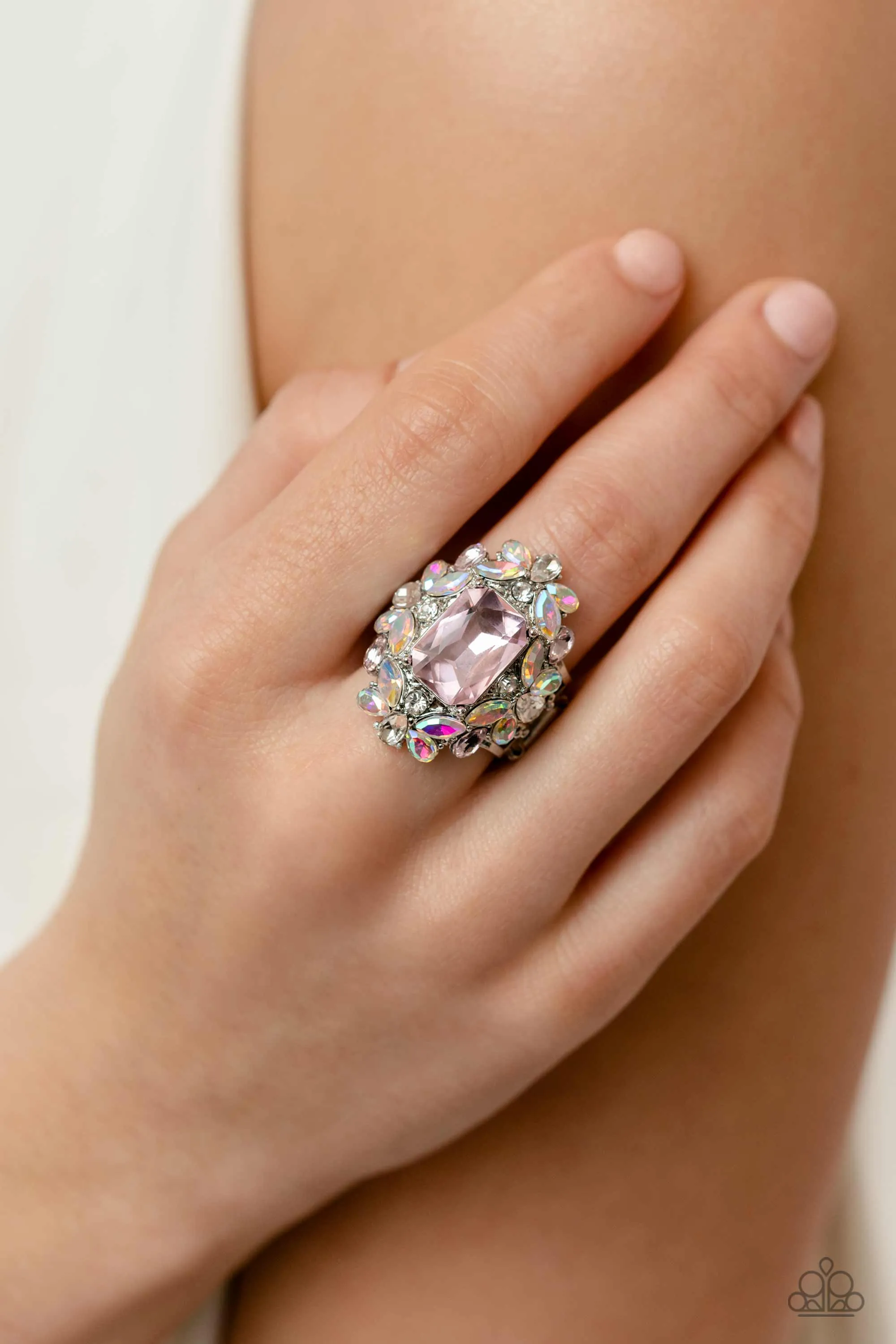 Dynamic Diadem- Pink Ring
