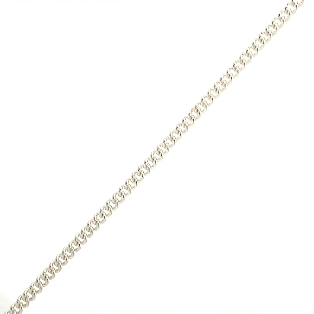 Encircle Silver Curb Chain Permanent Bracelet