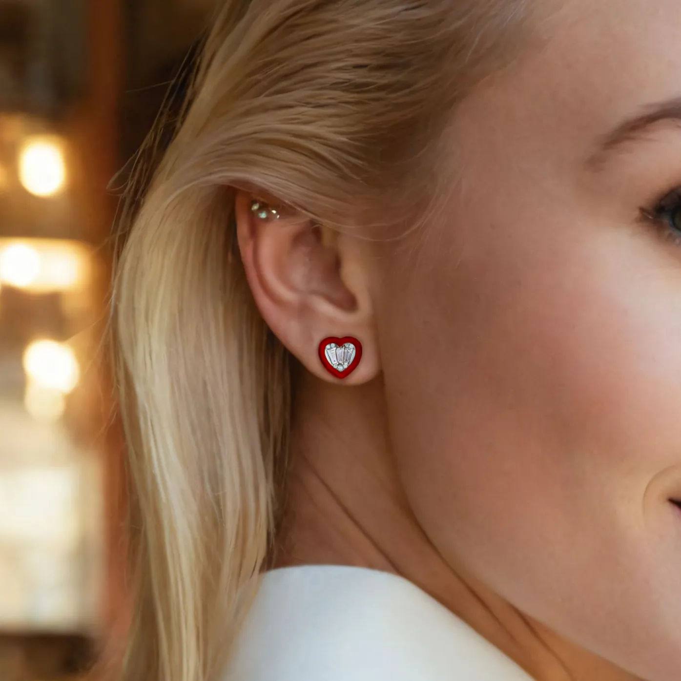 Exquisite Diamond Ear Studs Earrings