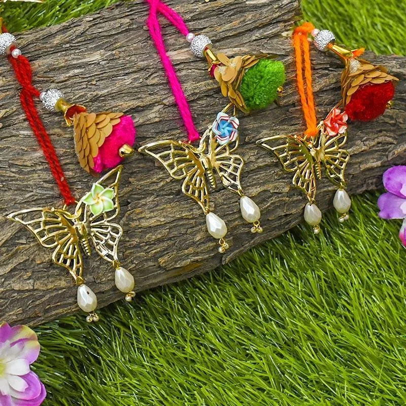Exquisite Ornate Butterfly Lumba Bhabi Rakhi