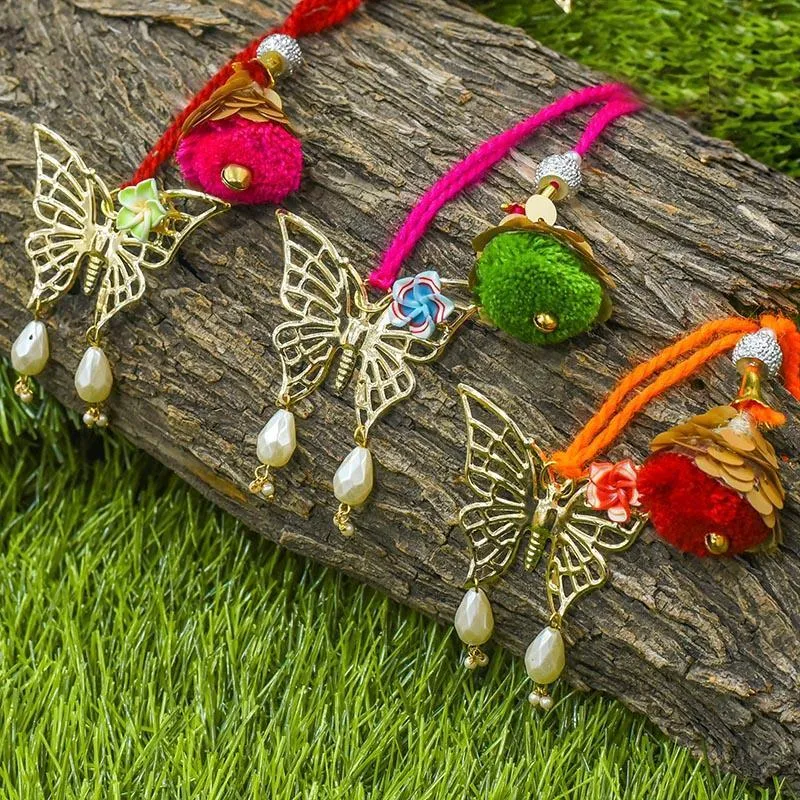 Exquisite Ornate Butterfly Lumba Bhabi Rakhi