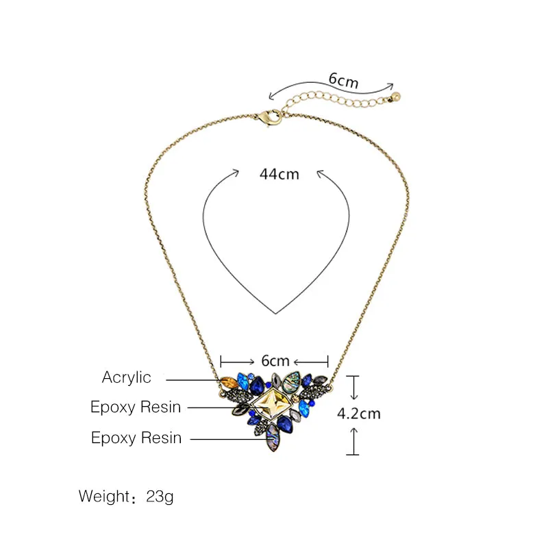 Exquisite Rhinestone Pendant Thin Chain