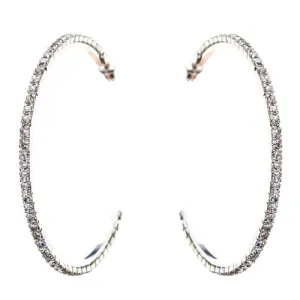 Exquisite Sparkle Crystal Rhinestone Hoop Design Fashion Earrings E689