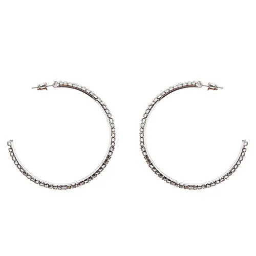 Exquisite Sparkle Crystal Rhinestone Hoop Design Fashion Earrings E689