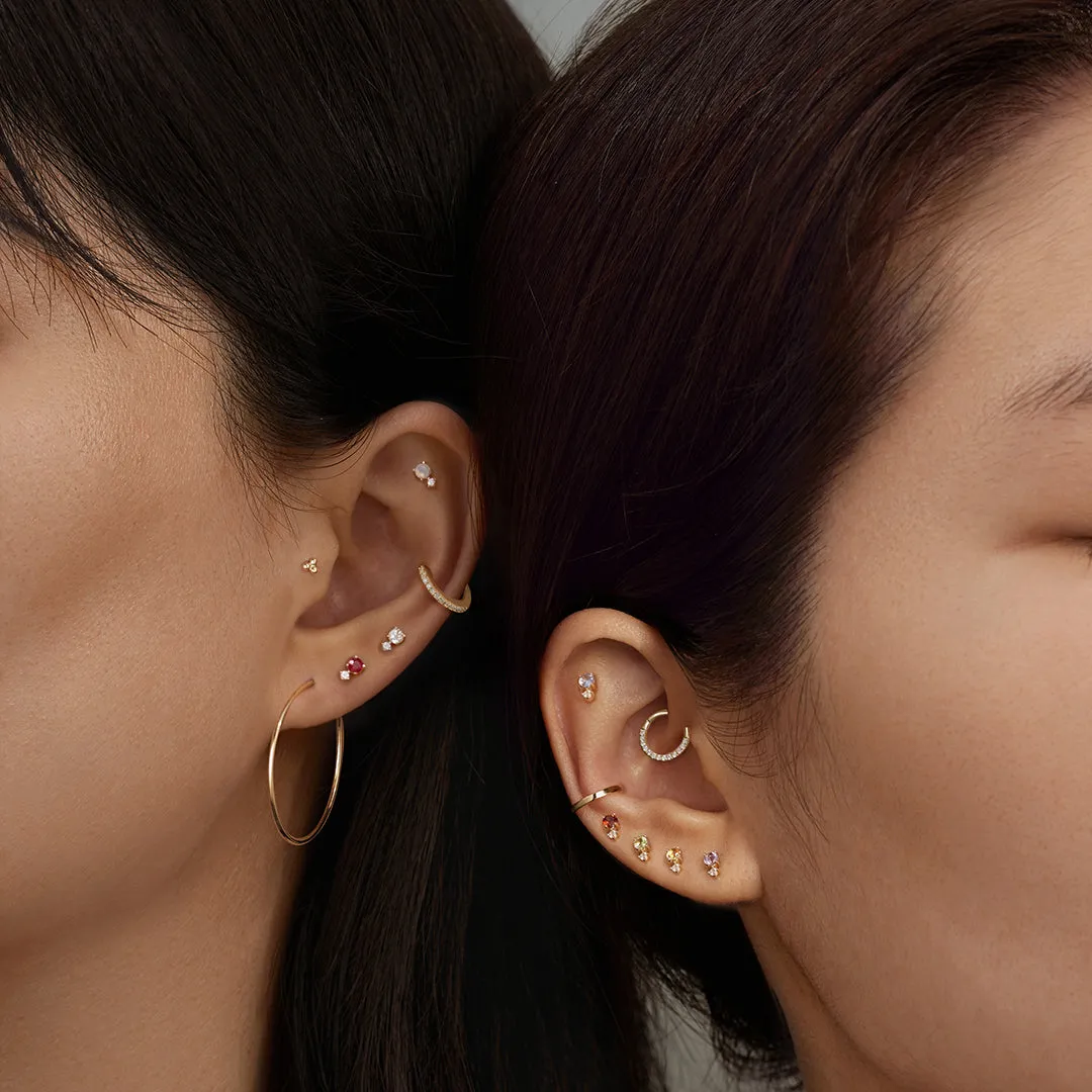 FEBRUARY | Amethyst and White Sapphire Stud Earring