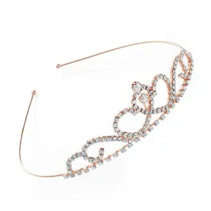 Gyldent Diadem med Krystalperler