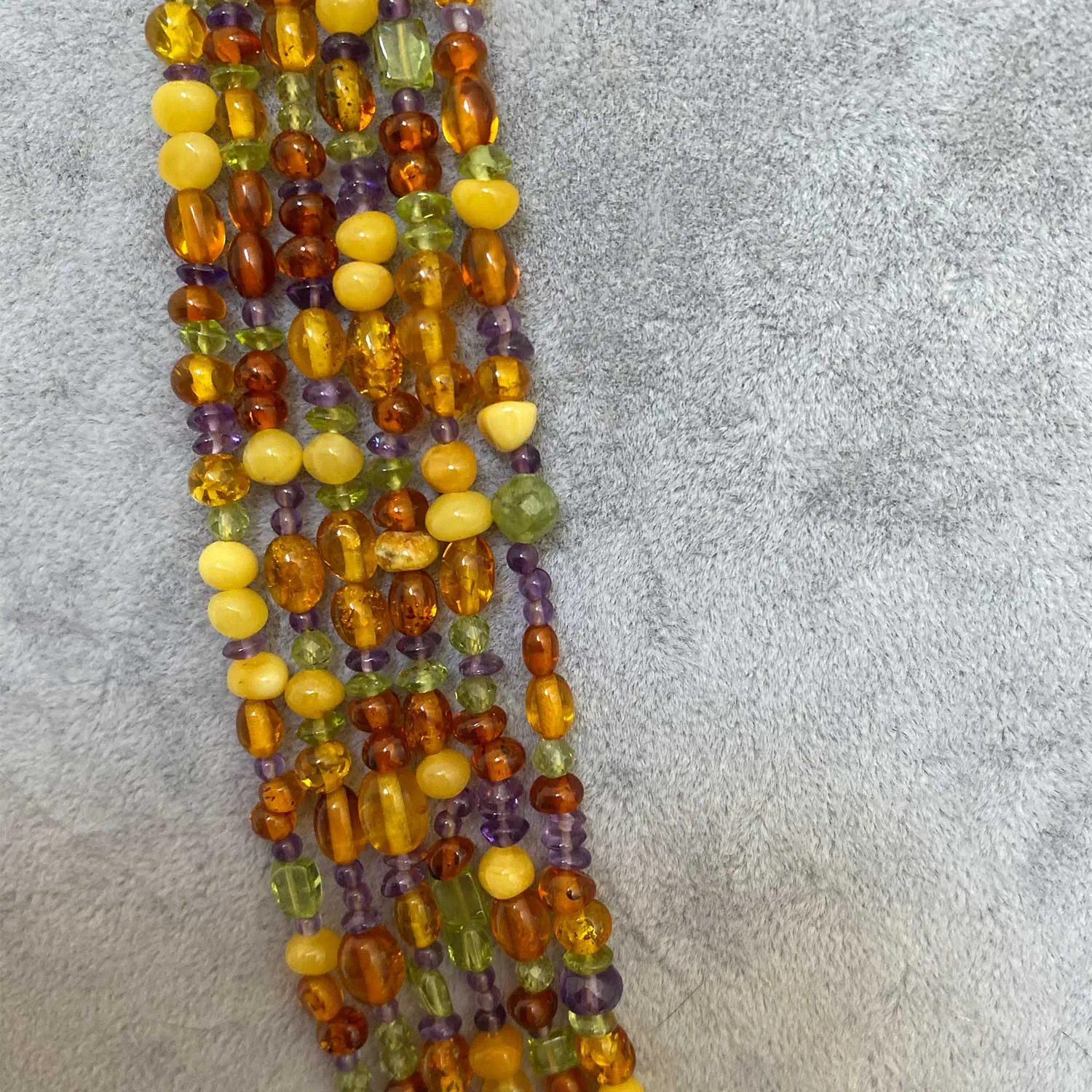 Handmade Multicolor Baltic Amber Necklace