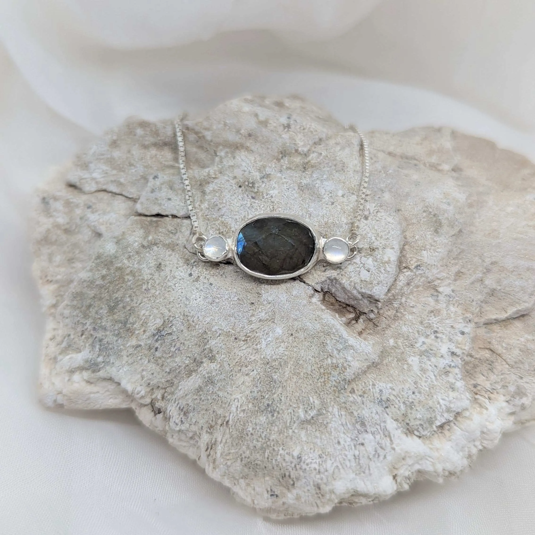labradorite & moonstone bracelet