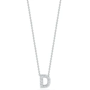 Love Letter D Pendant with Diamonds