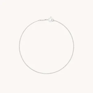 Miyu Chain Bracelet in Solid White Gold