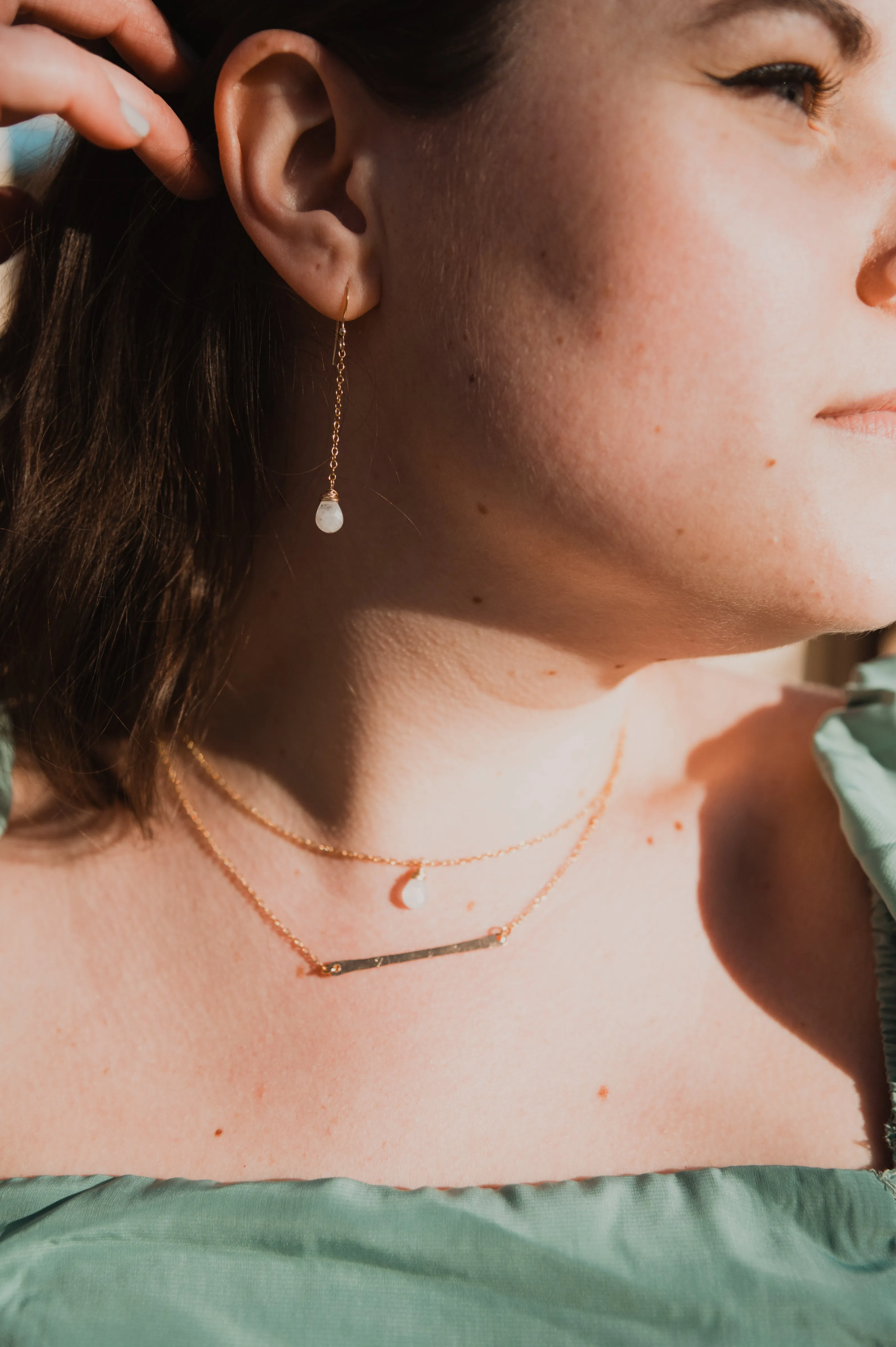 Moonstone Drop Earrings