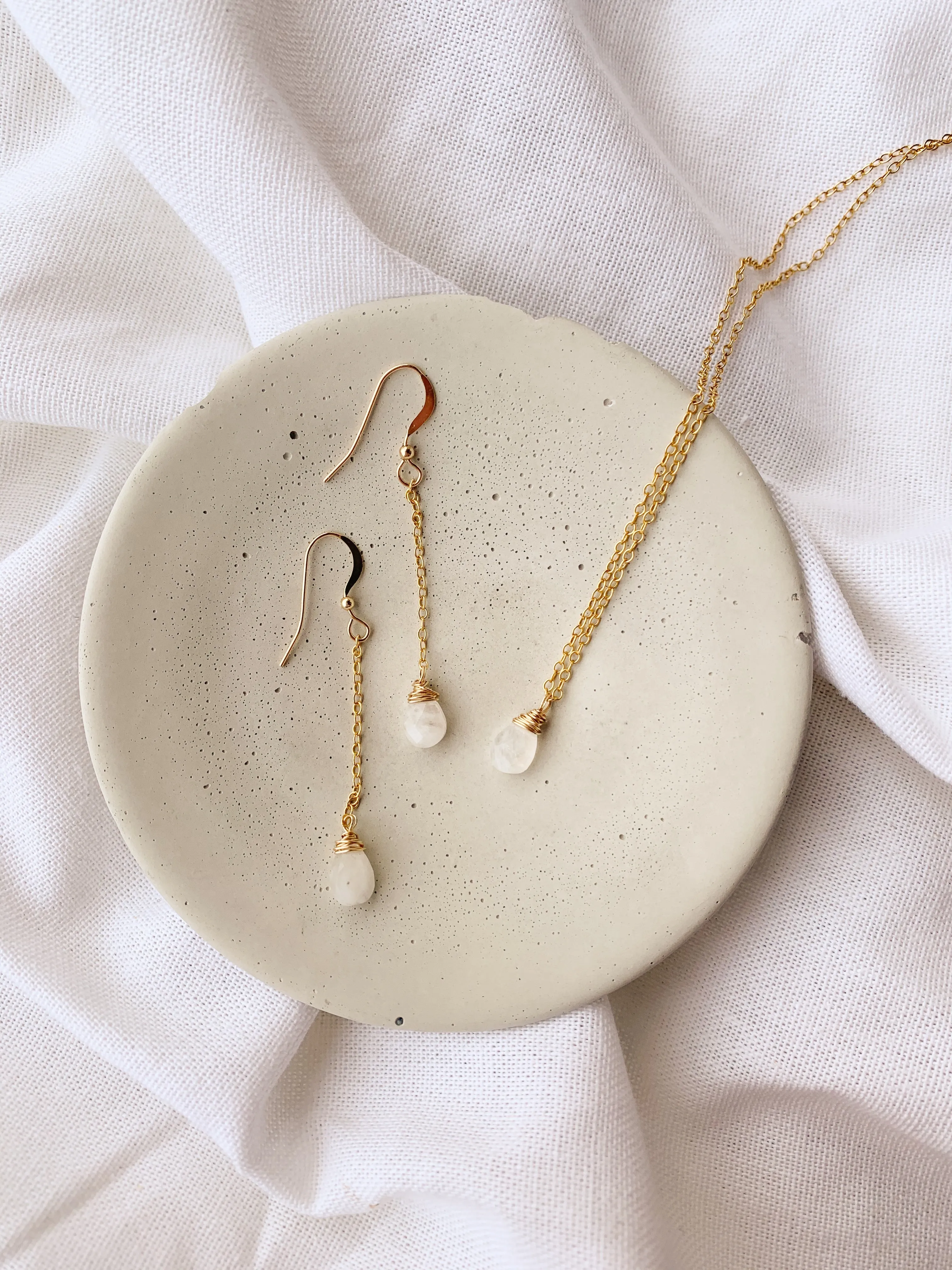 Moonstone Drop Earrings