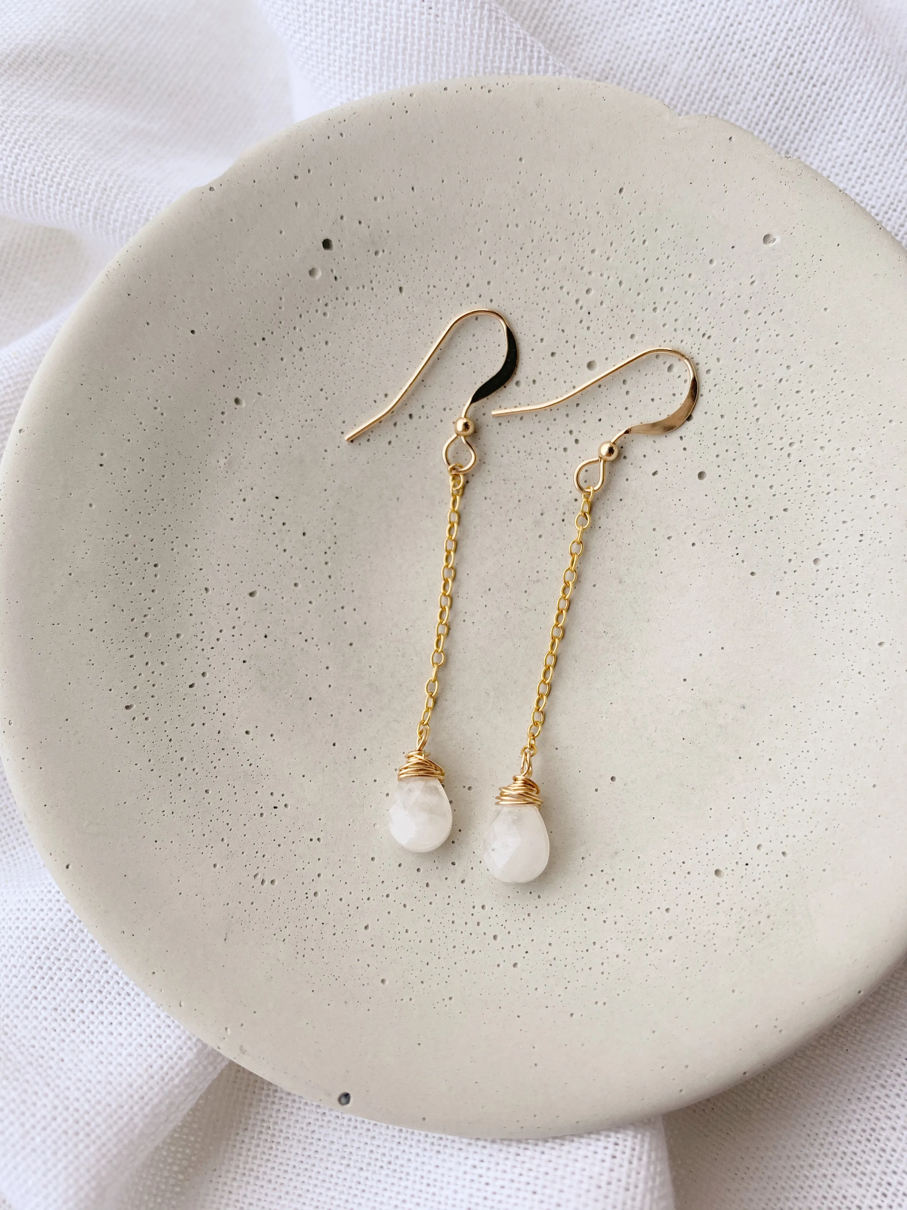 Moonstone Drop Earrings