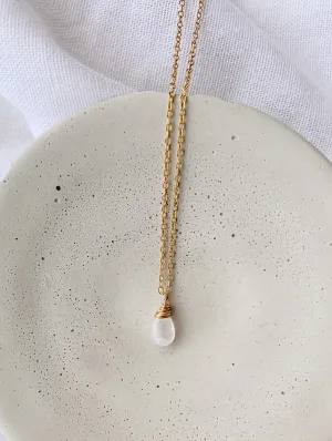 Moonstone Drop Necklace