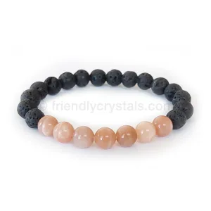 Moonstone Lava Bracelet