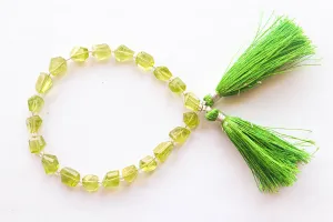 Peridot Faceted beads Uneven Shape | 6x8mm to 7x9mm | 8 inch Full String | Natural Gemstone | Beadsforyourjewellery | Rare Gemstone Beads
