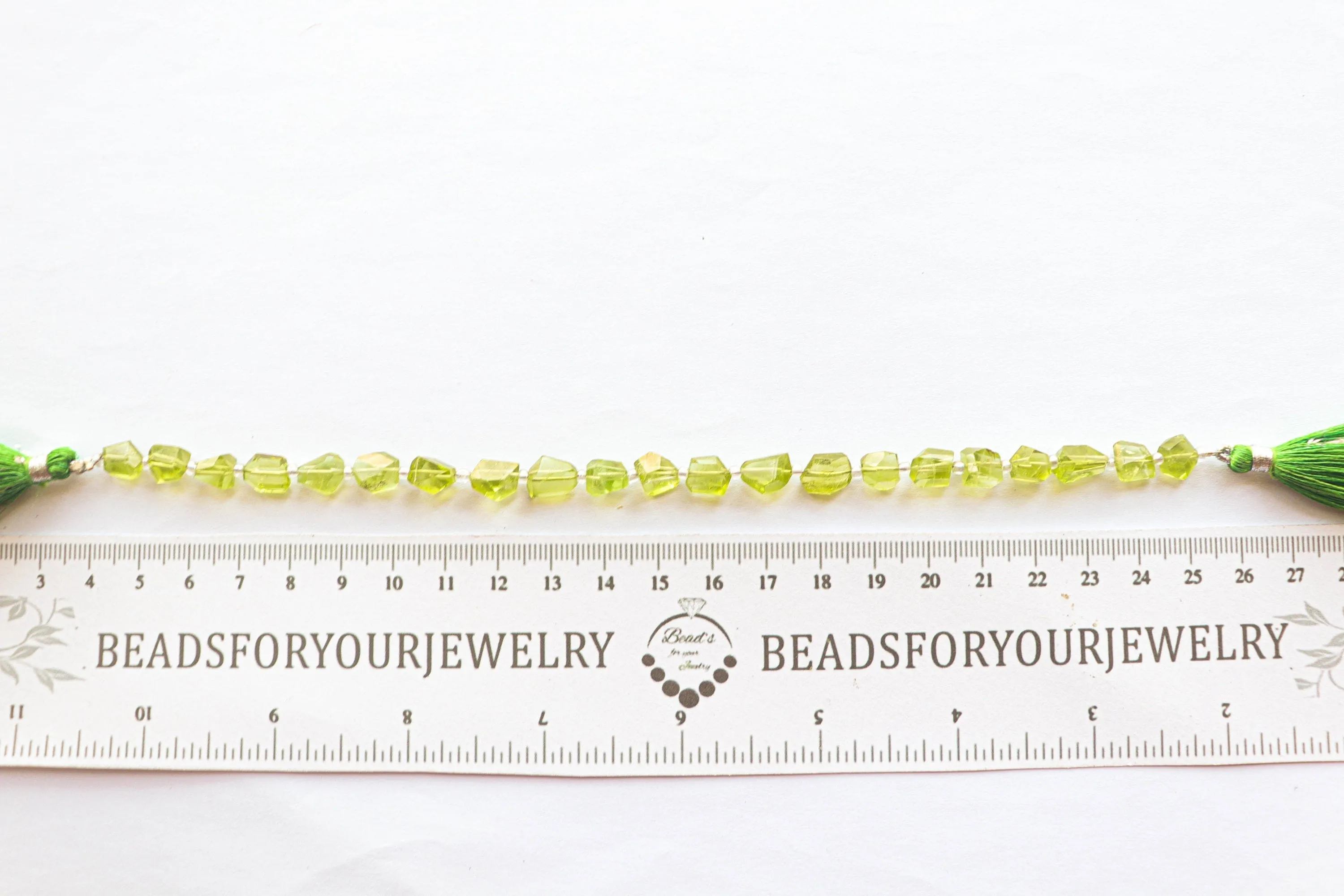 Peridot Faceted beads Uneven Shape | 6x8mm to 7x9mm | 8 inch Full String | Natural Gemstone | Beadsforyourjewellery | Rare Gemstone Beads
