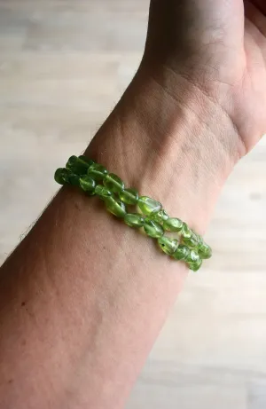 Peridot Nugget Bead Bracelet 333