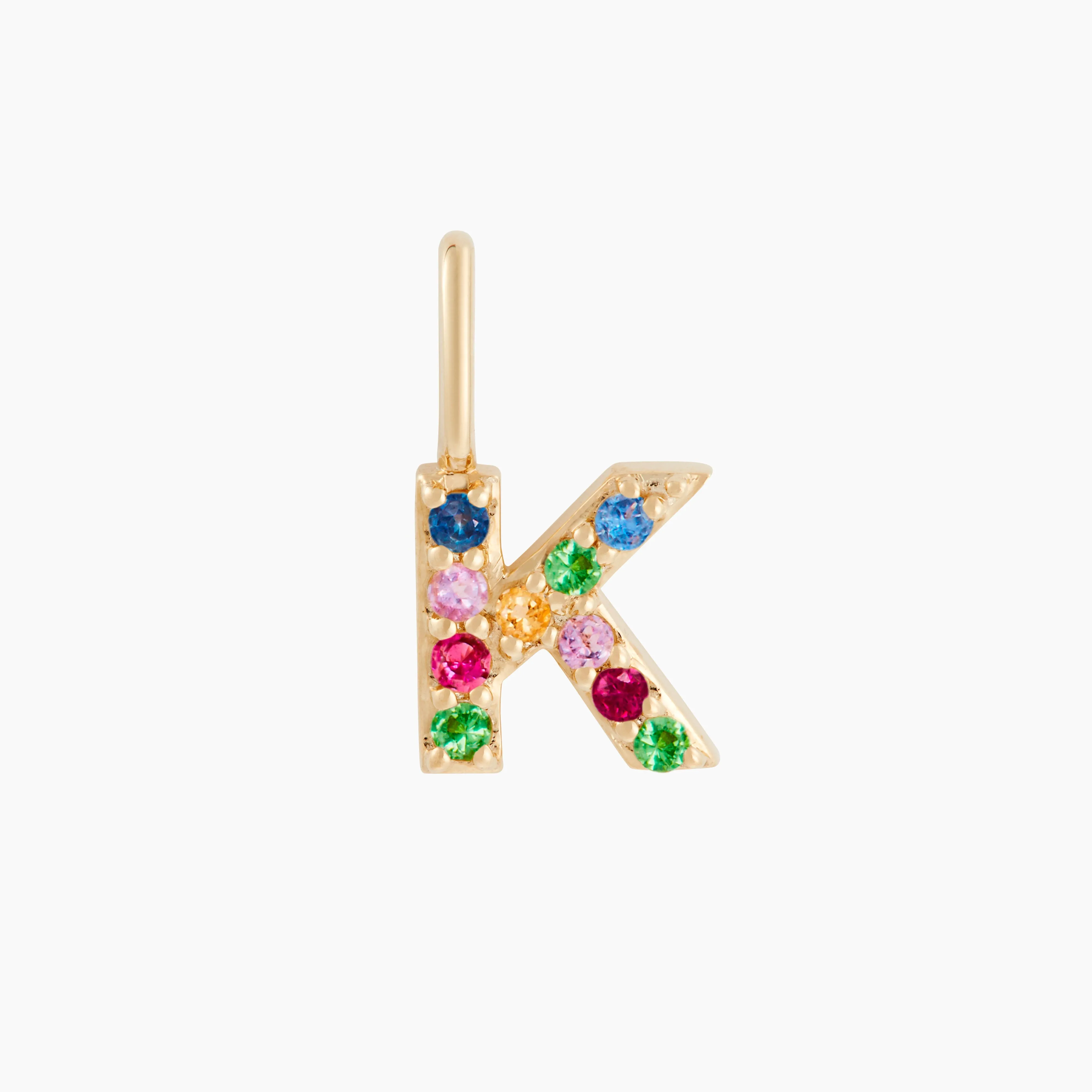 Rainbow Initial Pendant (Made To Order)