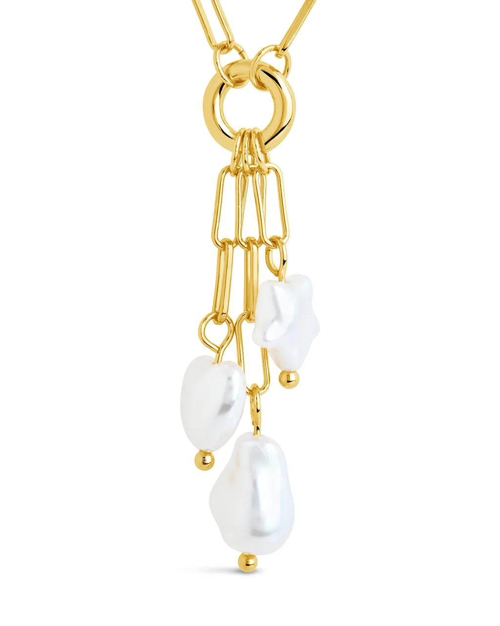 Sabrina Mixed Pearl Charm Necklace