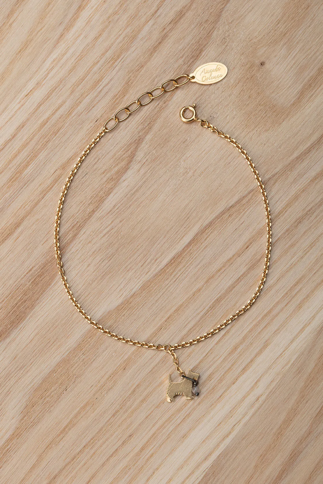 Scottie Dog On A Lead Bracelet