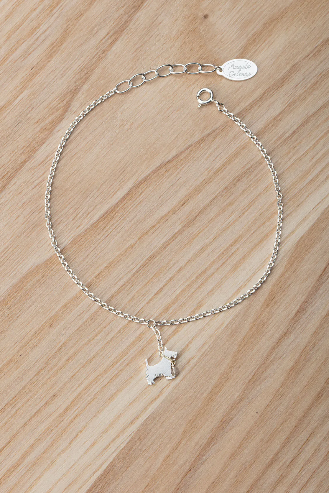 Scottie Dog On A Lead Bracelet