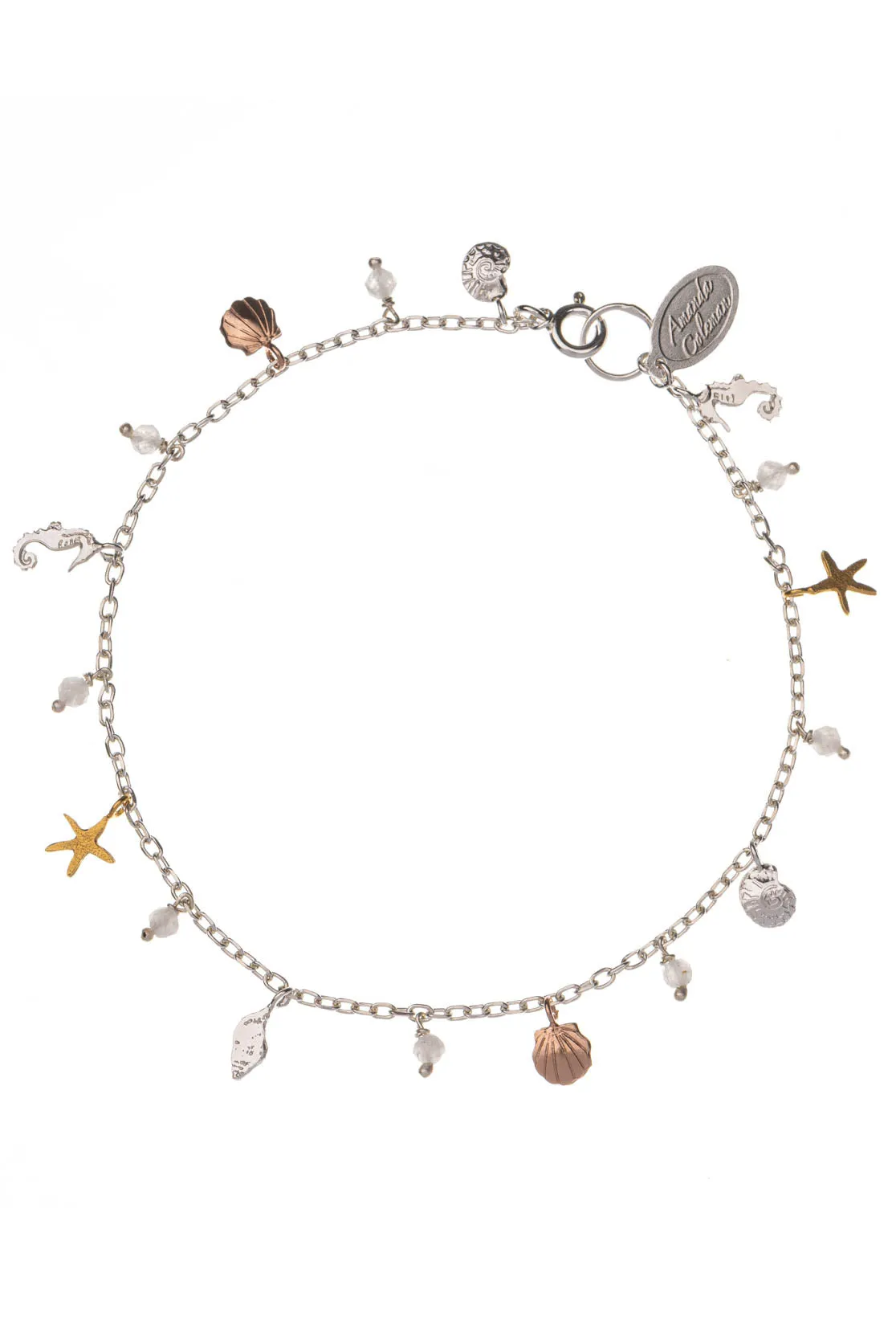 Seashell And Seahorse Charm Bracelet