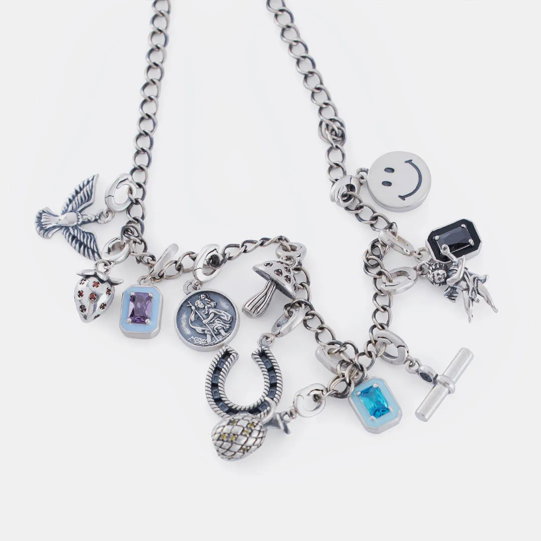 Silver Smiley Pendant