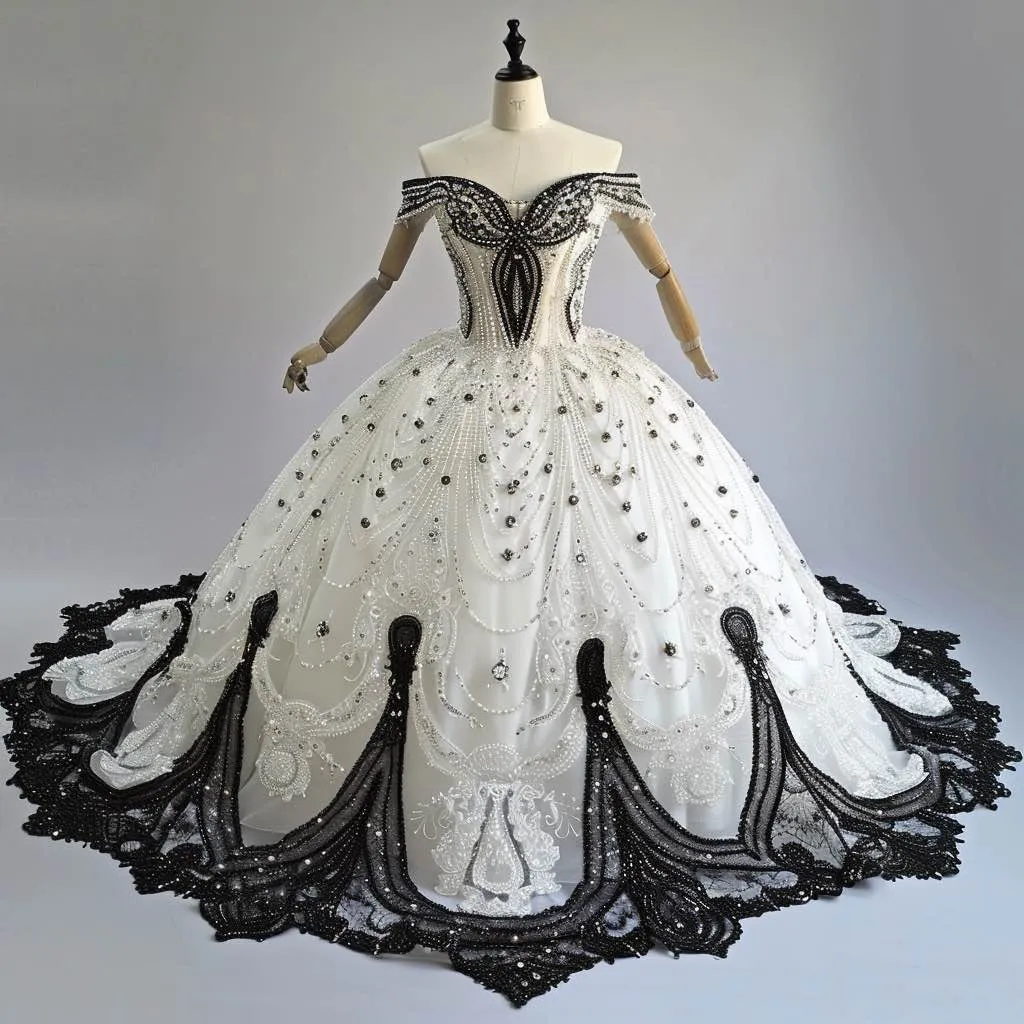 Willow Exquisite Off Shoulder Touch White  Ball Gown Wedding Dress
