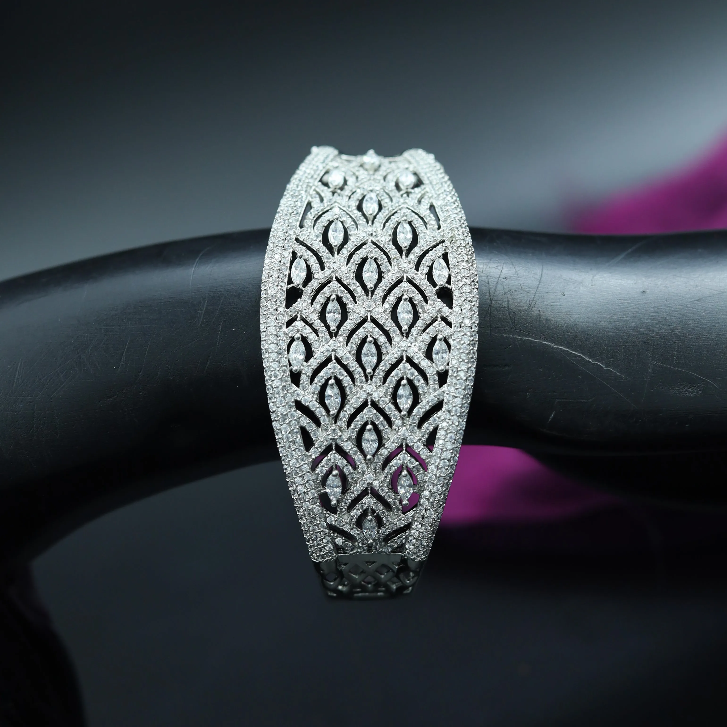 Zircon / AD Silver Bracelet 13192-0021